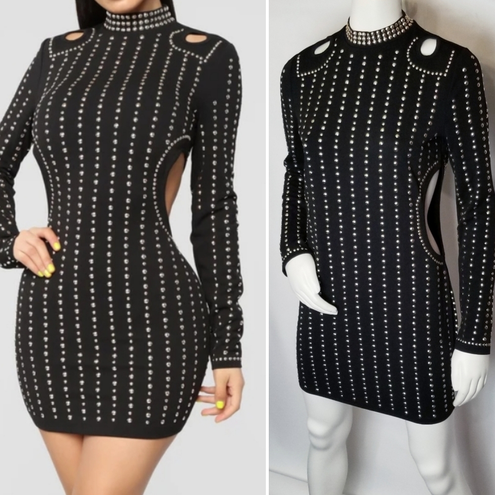 Studded Mini Dress - Picture 6 of 10